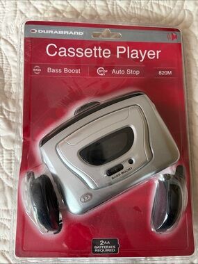 Durabrand Silver Portable Cassette Player with Headphones